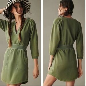 Daily Practice by Anthropologie Trek Utility Mini Dress in Olive Green/Moss